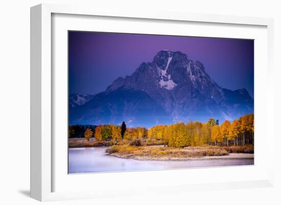 The Sun Rises Through Wildfire Haze At In Grand Teton National Park Near Jackson, Wyoming-Jay Goodrich-Framed Photographic Print