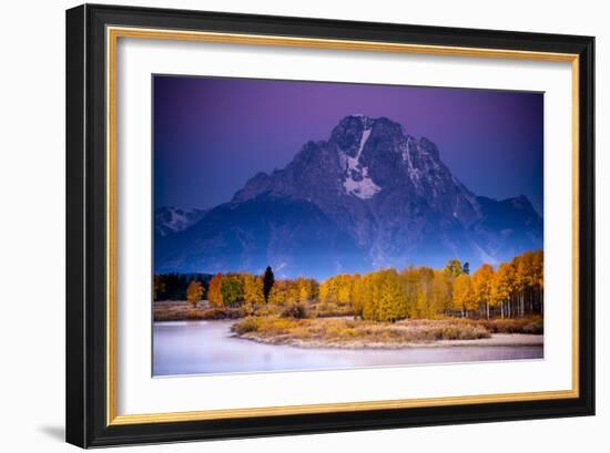 The Sun Rises Through Wildfire Haze At In Grand Teton National Park Near Jackson, Wyoming-Jay Goodrich-Framed Photographic Print