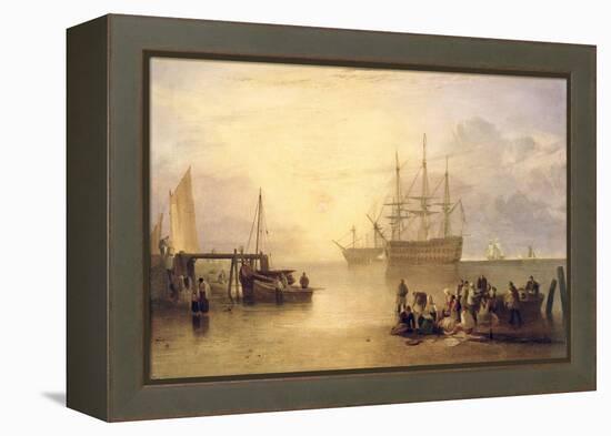 The Sun Rising Through Vapour, C.1809-J. M. W. Turner-Framed Premier Image Canvas