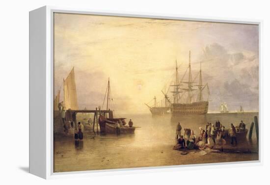 The Sun Rising Through Vapour, C.1809-J. M. W. Turner-Framed Premier Image Canvas