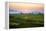 The Sun Sets Behind Foggy Hills and Expansive Rice Paddy Fields Near Chiang Mai, Thailand-Dan Holz-Framed Premier Image Canvas