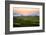 The Sun Sets Behind Foggy Hills and Expansive Rice Paddy Fields Near Chiang Mai, Thailand-Dan Holz-Framed Photographic Print