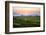 The Sun Sets Behind Foggy Hills and Expansive Rice Paddy Fields Near Chiang Mai, Thailand-Dan Holz-Framed Photographic Print