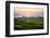 The Sun Sets Behind Foggy Hills and Expansive Rice Paddy Fields Near Chiang Mai, Thailand-Dan Holz-Framed Photographic Print