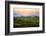 The Sun Sets Behind Foggy Hills and Expansive Rice Paddy Fields Near Chiang Mai, Thailand-Dan Holz-Framed Photographic Print