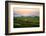 The Sun Sets Behind Foggy Hills and Expansive Rice Paddy Fields Near Chiang Mai, Thailand-Dan Holz-Framed Photographic Print