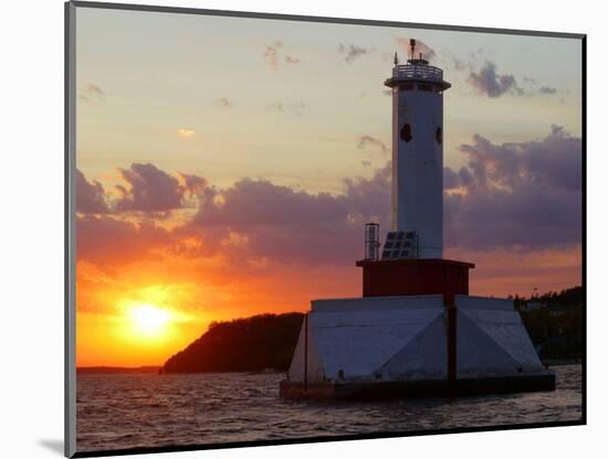 The Sun Sets Over Mackinac Island-null-Mounted Photographic Print