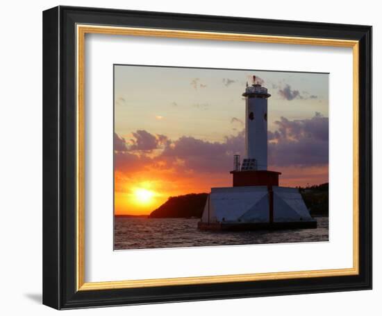 The Sun Sets Over Mackinac Island-null-Framed Photographic Print