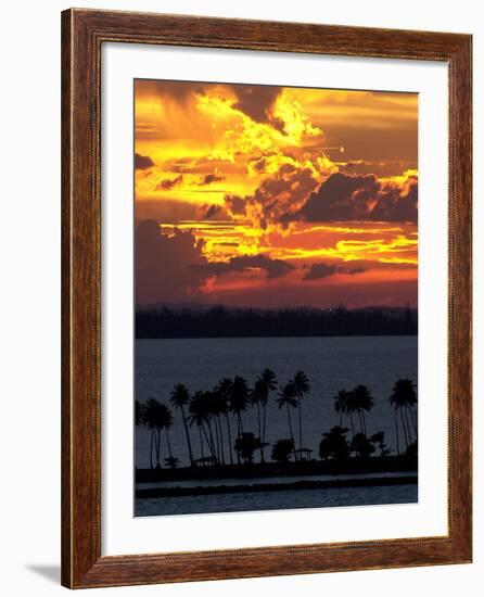 The Sun Sets Over the Bay of San Juan, Puerto Rico-null-Framed Photographic Print