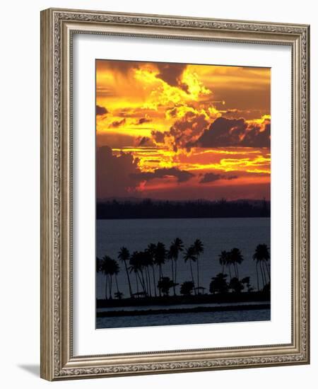 The Sun Sets Over the Bay of San Juan, Puerto Rico-null-Framed Photographic Print