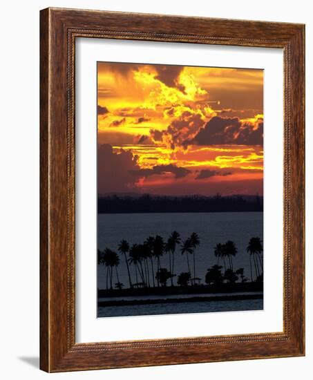 The Sun Sets Over the Bay of San Juan, Puerto Rico-null-Framed Photographic Print