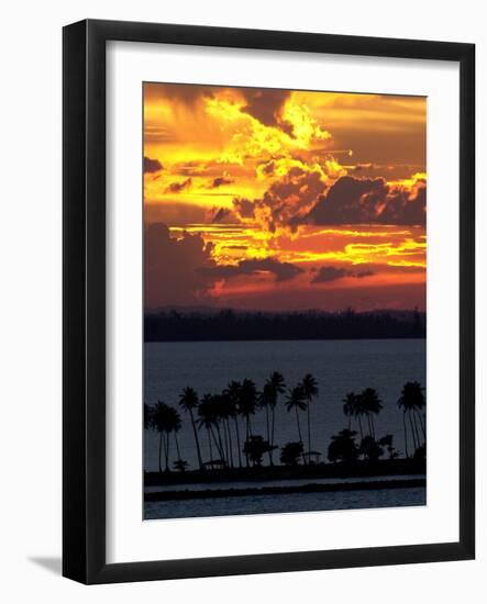 The Sun Sets Over the Bay of San Juan, Puerto Rico-null-Framed Photographic Print