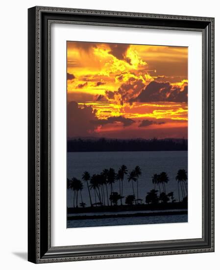 The Sun Sets Over the Bay of San Juan, Puerto Rico-null-Framed Photographic Print