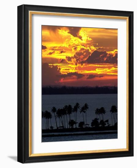 The Sun Sets Over the Bay of San Juan, Puerto Rico-null-Framed Photographic Print