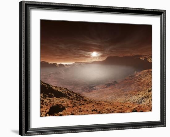 The Sun Sets over the Eberswalde Region of Mars-Stocktrek Images-Framed Photographic Print