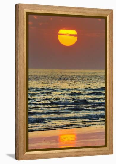 The Sun Setting Off Playa Guiones Surf Beach-Rob Francis-Framed Premier Image Canvas