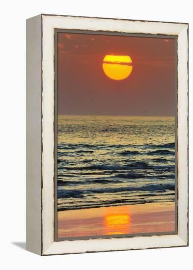 The Sun Setting Off Playa Guiones Surf Beach-Rob Francis-Framed Premier Image Canvas