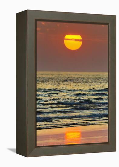 The Sun Setting Off Playa Guiones Surf Beach-Rob Francis-Framed Premier Image Canvas