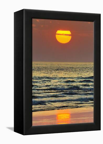 The Sun Setting Off Playa Guiones Surf Beach-Rob Francis-Framed Premier Image Canvas