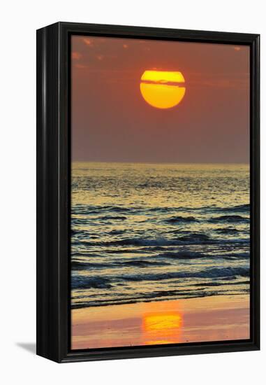 The Sun Setting Off Playa Guiones Surf Beach-Rob Francis-Framed Premier Image Canvas