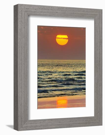 The Sun Setting Off Playa Guiones Surf Beach-Rob Francis-Framed Photographic Print