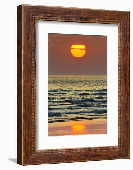 The Sun Setting Off Playa Guiones Surf Beach-Rob Francis-Framed Photographic Print