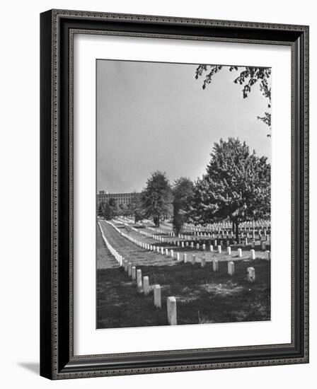 The Sun Shining Down on the Arlington Cemetery-Yale Joel-Framed Photographic Print