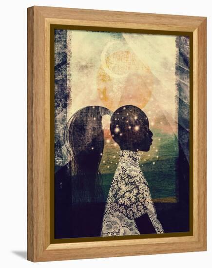 The Sun, Stars and Moon-Erin K. Robinson-Framed Stretched Canvas