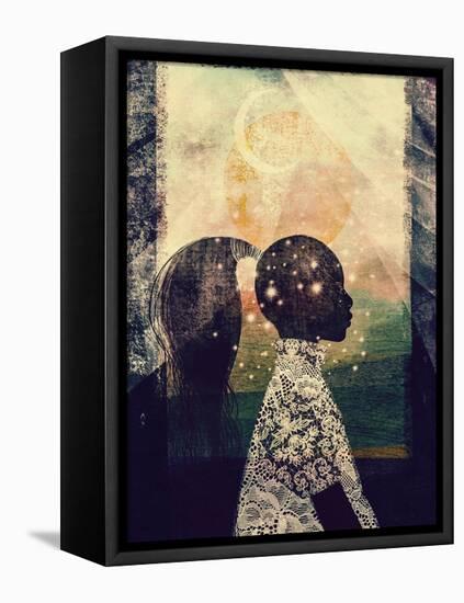 The Sun, Stars and Moon-Erin K. Robinson-Framed Stretched Canvas