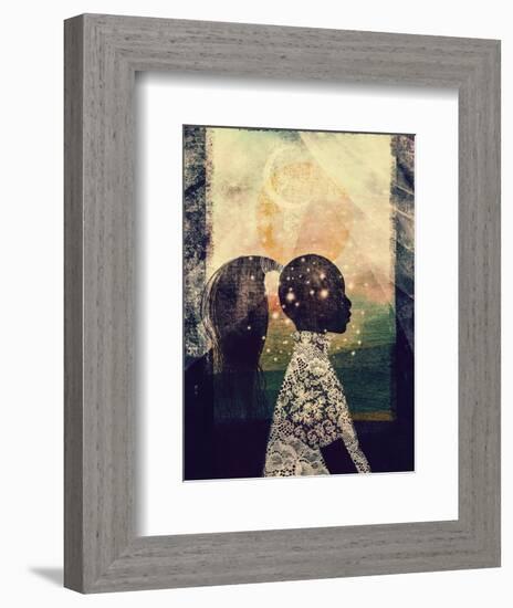 The Sun, Stars and Moon-Erin K. Robinson-Framed Art Print