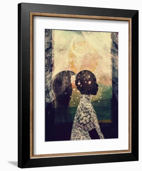 The Sun, Stars and Moon-Erin K. Robinson-Framed Art Print