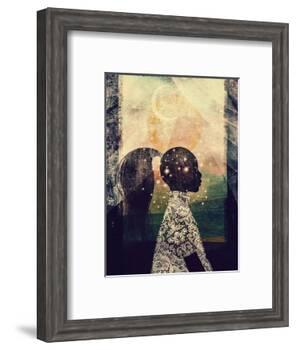 The Sun, Stars and Moon-Erin K. Robinson-Framed Art Print