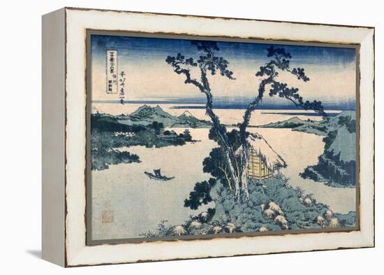 The Suna Lake (Colour Woodblock Print)-Katsushika Hokusai-Framed Premier Image Canvas