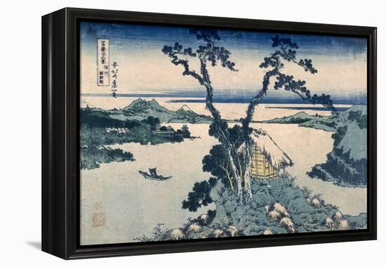 The Suna Lake (Colour Woodblock Print)-Katsushika Hokusai-Framed Premier Image Canvas