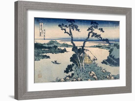 The Suna Lake (Colour Woodblock Print)-Katsushika Hokusai-Framed Giclee Print