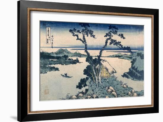 The Suna Lake (Colour Woodblock Print)-Katsushika Hokusai-Framed Giclee Print