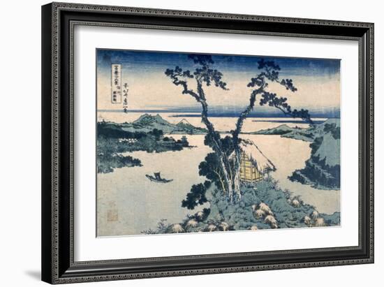 The Suna Lake (Colour Woodblock Print)-Katsushika Hokusai-Framed Giclee Print