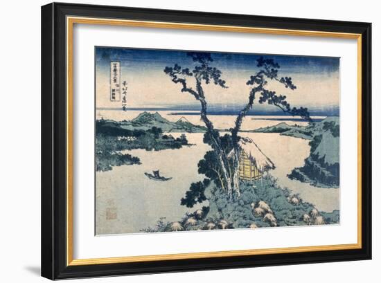 The Suna Lake (Colour Woodblock Print)-Katsushika Hokusai-Framed Giclee Print