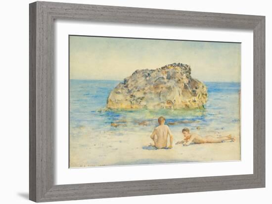 The Sunbathers, 1921-Henry Scott Tuke-Framed Giclee Print