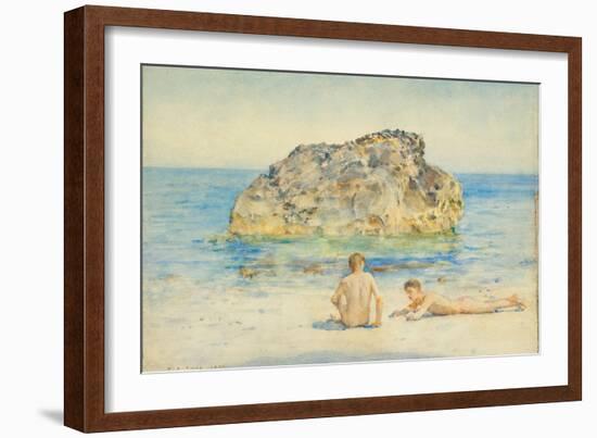 The Sunbathers, 1921-Henry Scott Tuke-Framed Giclee Print