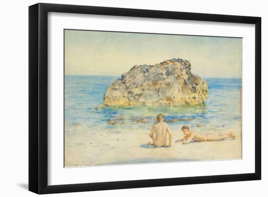 The Sunbathers, 1921-Henry Scott Tuke-Framed Giclee Print