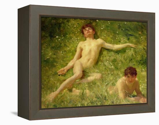 The Sunbathers-Henry Scott Tuke-Framed Premier Image Canvas