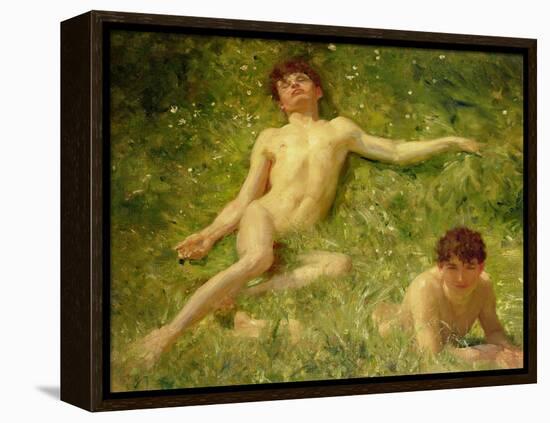 The Sunbathers-Henry Scott Tuke-Framed Premier Image Canvas