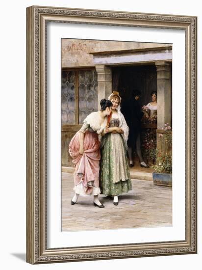 The Sunday Bouquet, 1893-Eugen Von Blaas-Framed Giclee Print
