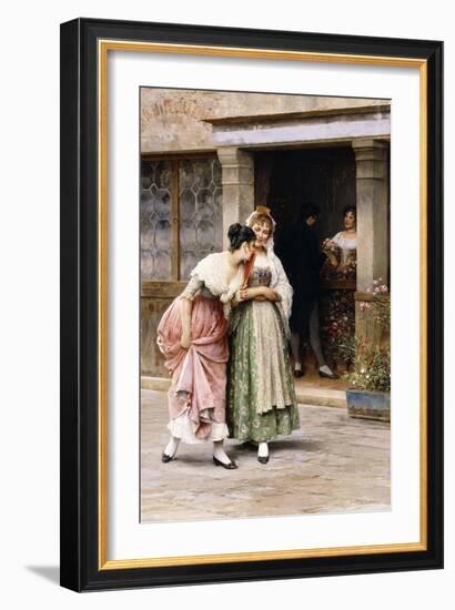 The Sunday Bouquet, 1893-Eugen Von Blaas-Framed Giclee Print