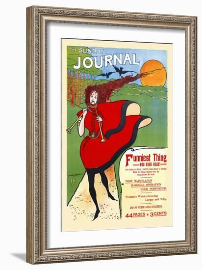 The Sunday Journal, Funniest Thing You'll Ever Read!-Ernest Haskell-Framed Art Print