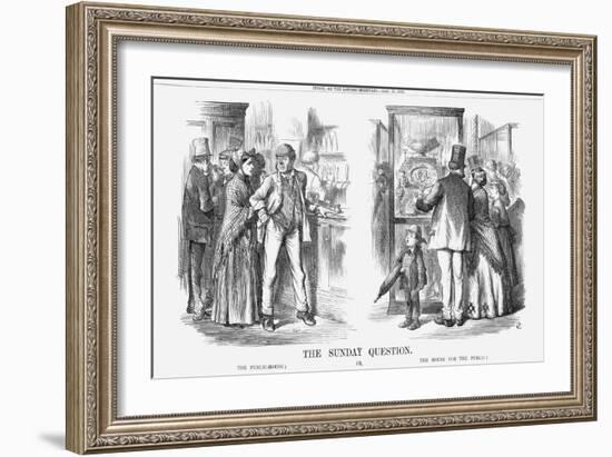 The Sunday Question, 1869-John Tenniel-Framed Giclee Print