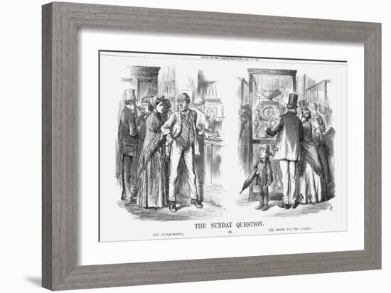 The Sunday Question, 1869-John Tenniel-Framed Giclee Print