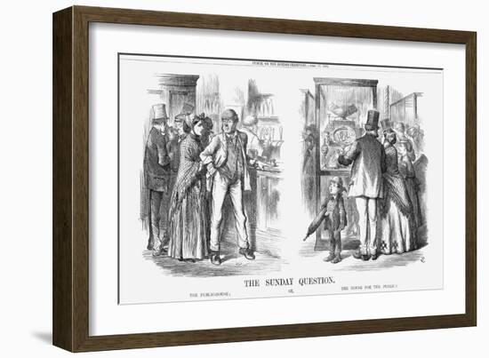 The Sunday Question, 1869-John Tenniel-Framed Giclee Print