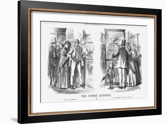 The Sunday Question, 1869-John Tenniel-Framed Giclee Print